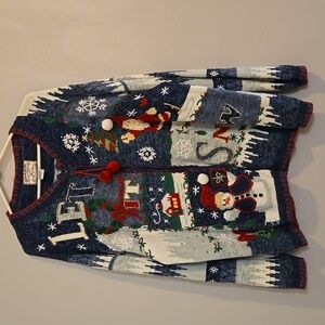 Heirloom Collectibles Zip Up Ugly Christmas Sweater Size 22/24